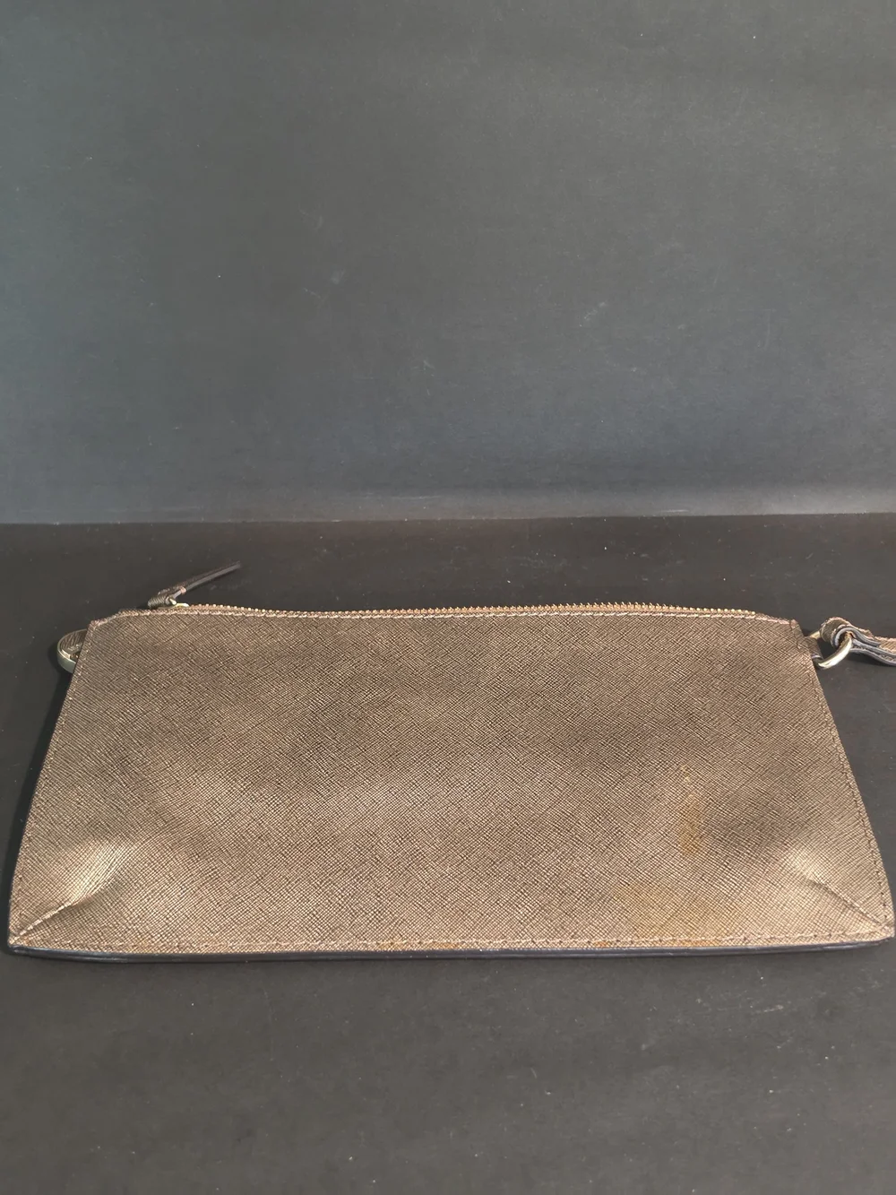 Calvin Klein Metallic Bronze Wristlet Clutch